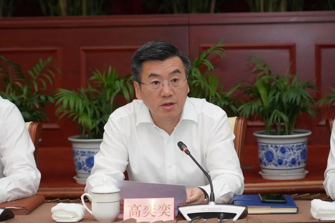 区委副书记,区长高奕奕主持会议.