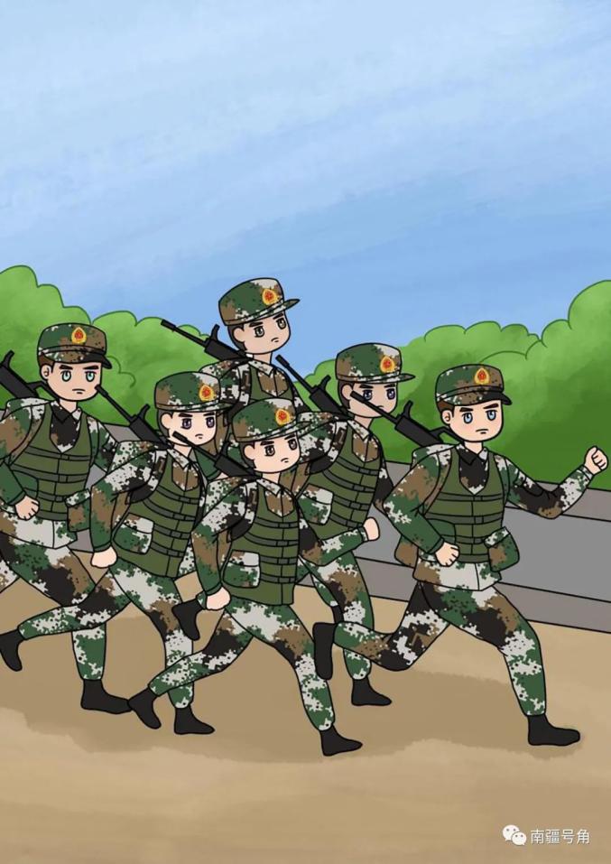 八一建军节漫画军人的青春