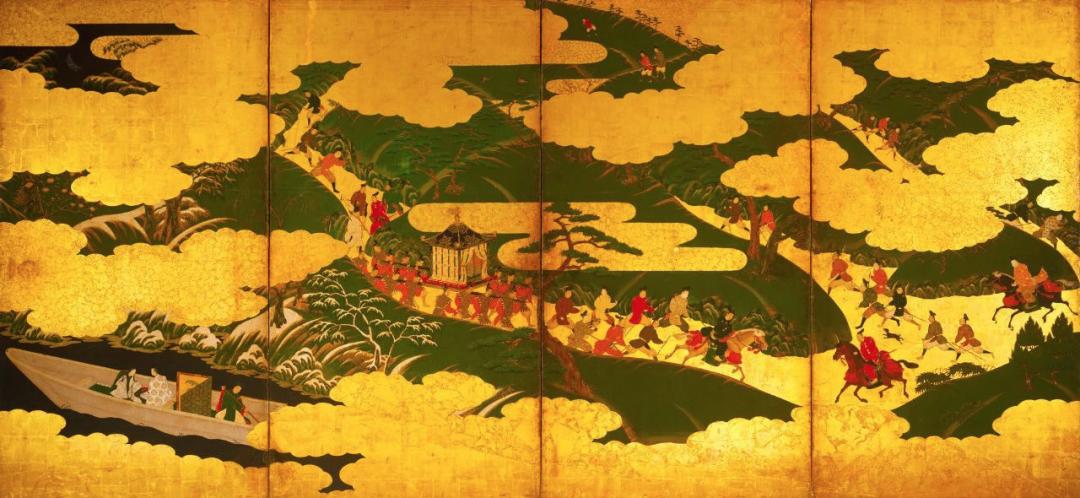 以狩野永德为代表的狩野派画家们将汉画与大和绘融于一体,推动了日本