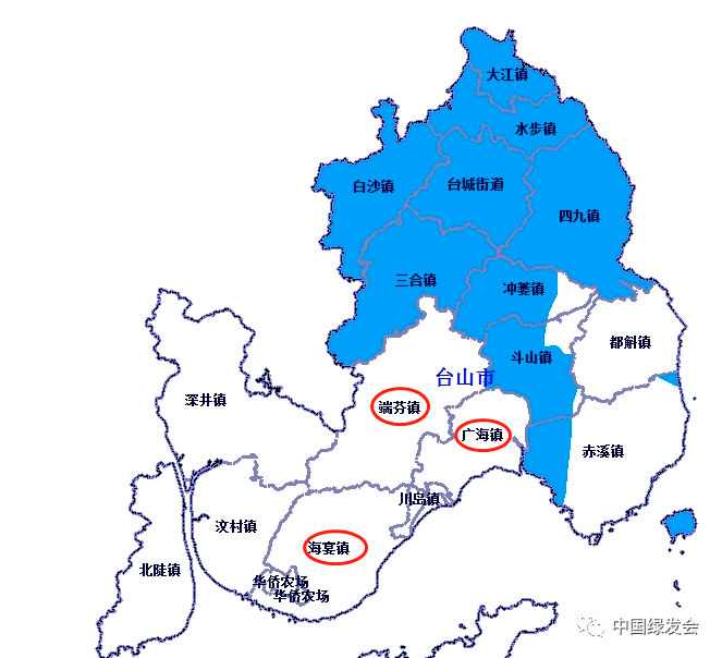 台山市各乡镇地图图片