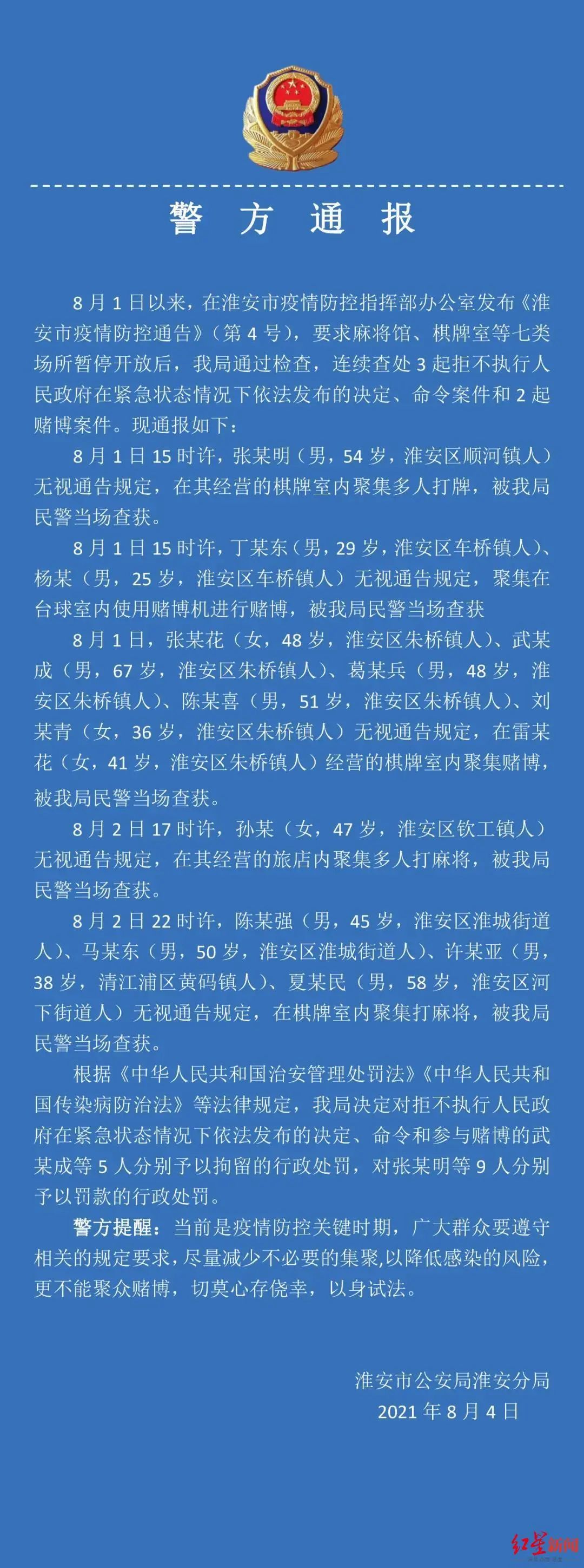 聚集打麻将,赌博,5人被拘