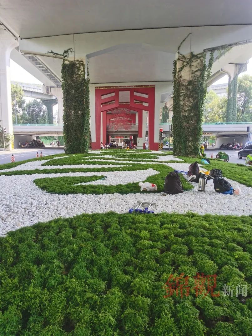 二环高架上新桥下有花园桥上有风景