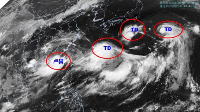 台风卢碧登陆海上三台共舞宁海将有明显风雨影响