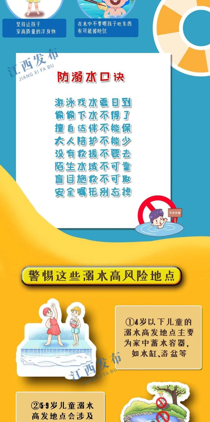 繼續跟著發佈哥來看——這首防溺水口訣一定要記牢——同伴落水我不怕