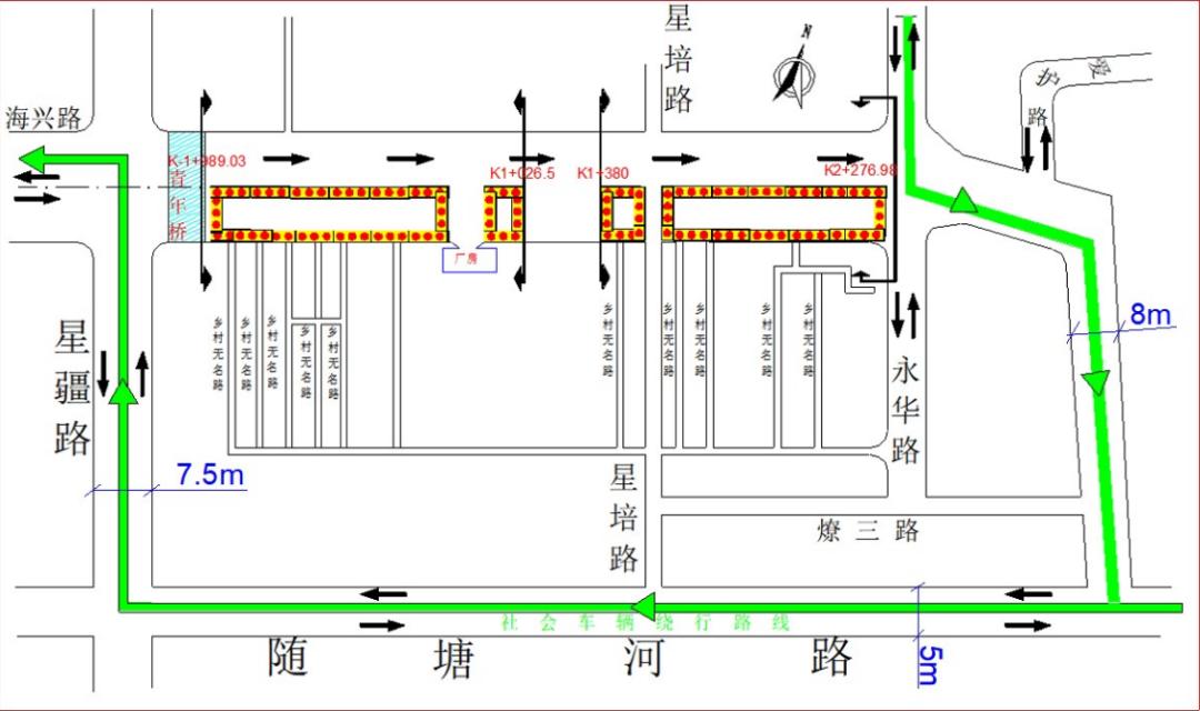 计划施工时间为2021年8月14日-9月20日,具体交通导行方法见下图:本