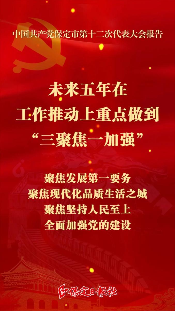 海报保定市第十二次党代会报告十点精髓要义