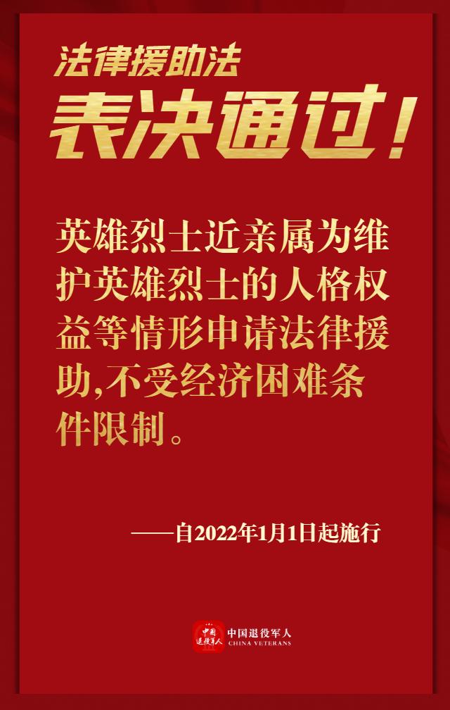 立法通过!事关英雄烈士,不受经济困难条件限制