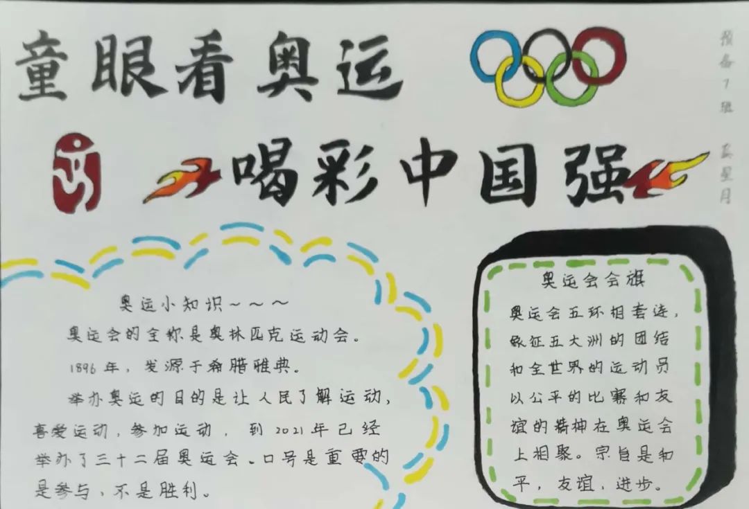 2020北京奥运会手抄报图片