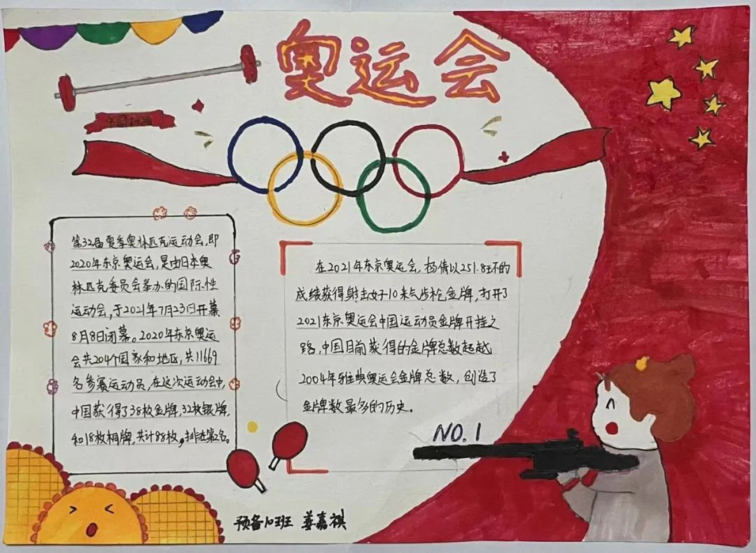 手抄报东京奥运会内容图片