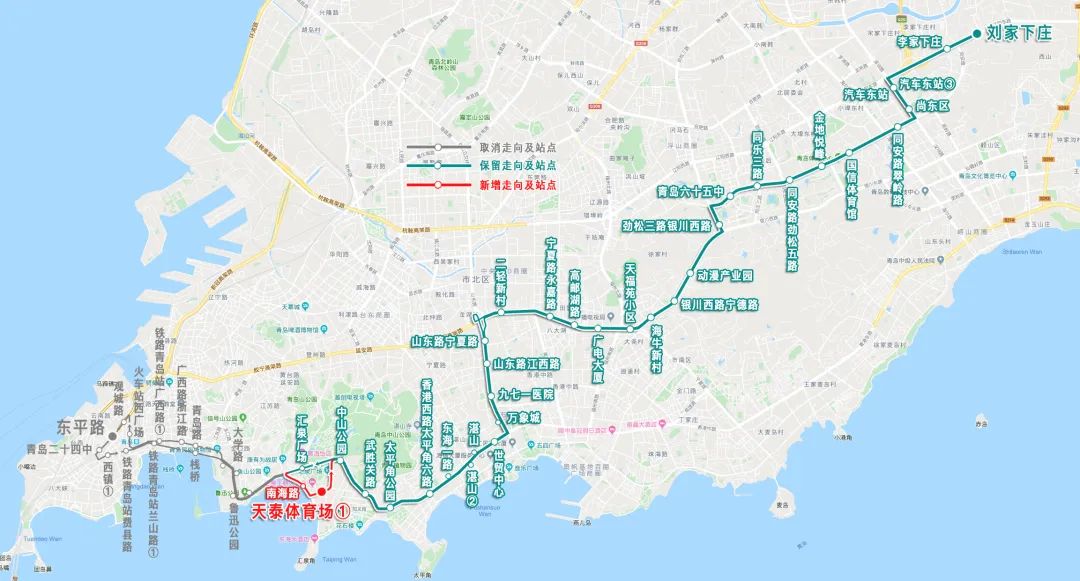 青岛公交374路线路图图片