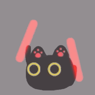 黑猫表情包 荧光棒图片