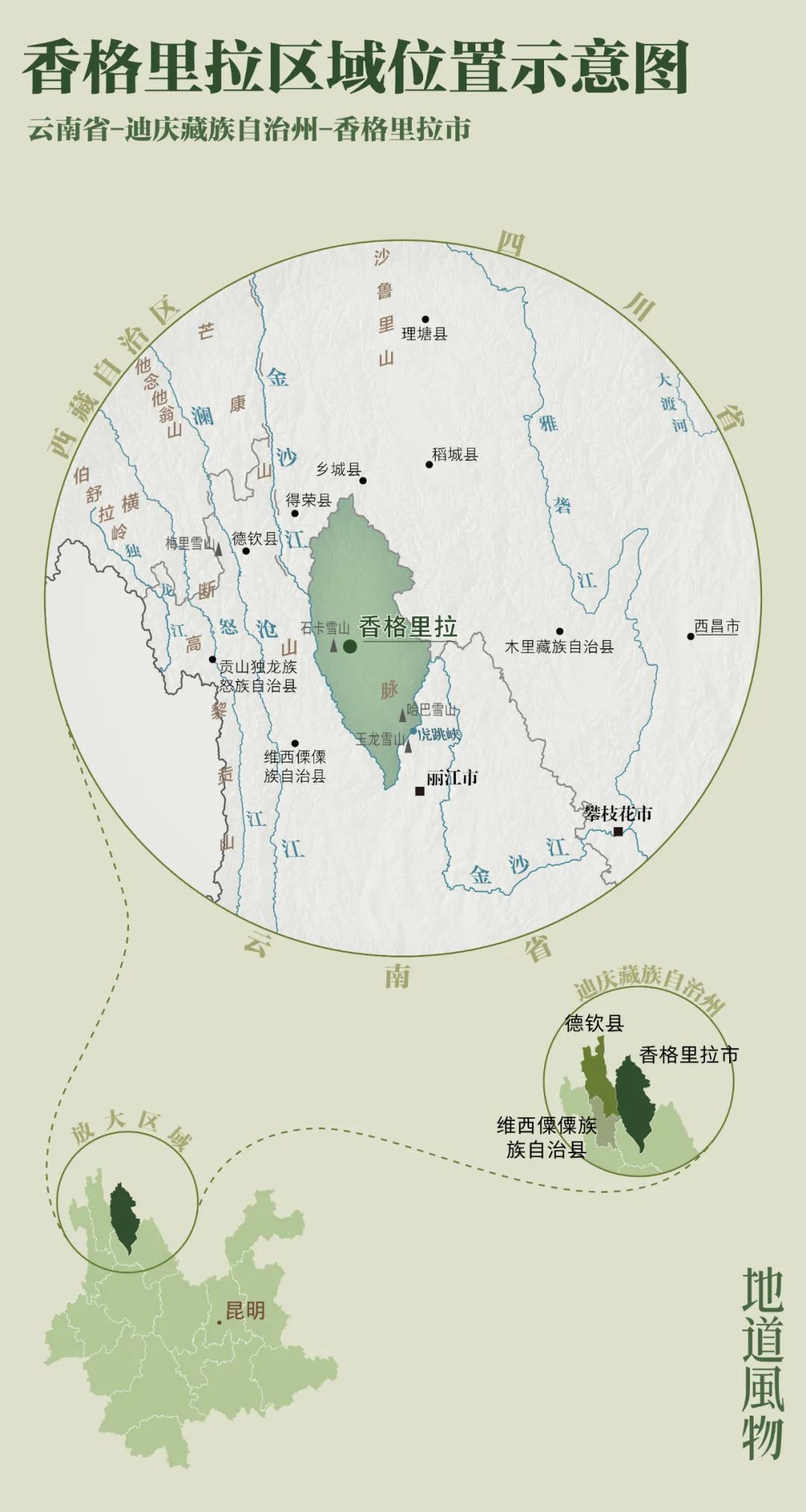 香格里拉地理位置图片