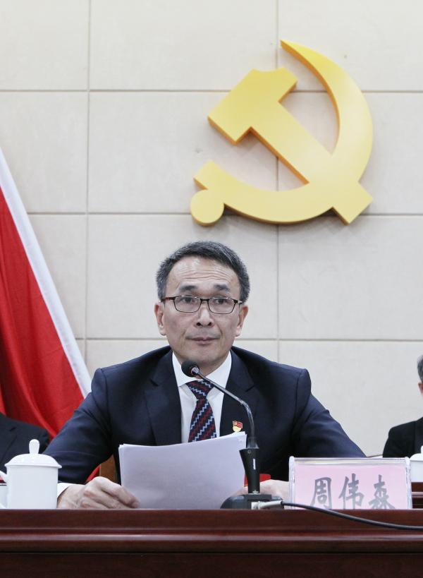 樟木头镇委书记周伟森作了题为《实施六大战略实现六大提升奋力开创