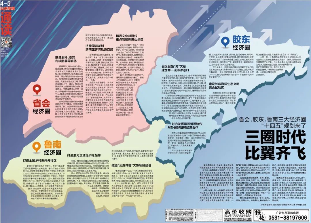 山東三大經濟圈十四五規劃公佈山東商報微悅覽20210827