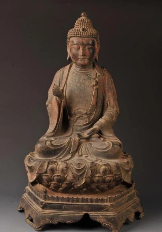 庆阳市博物馆精品文物|明释迦牟尼佛铜座像