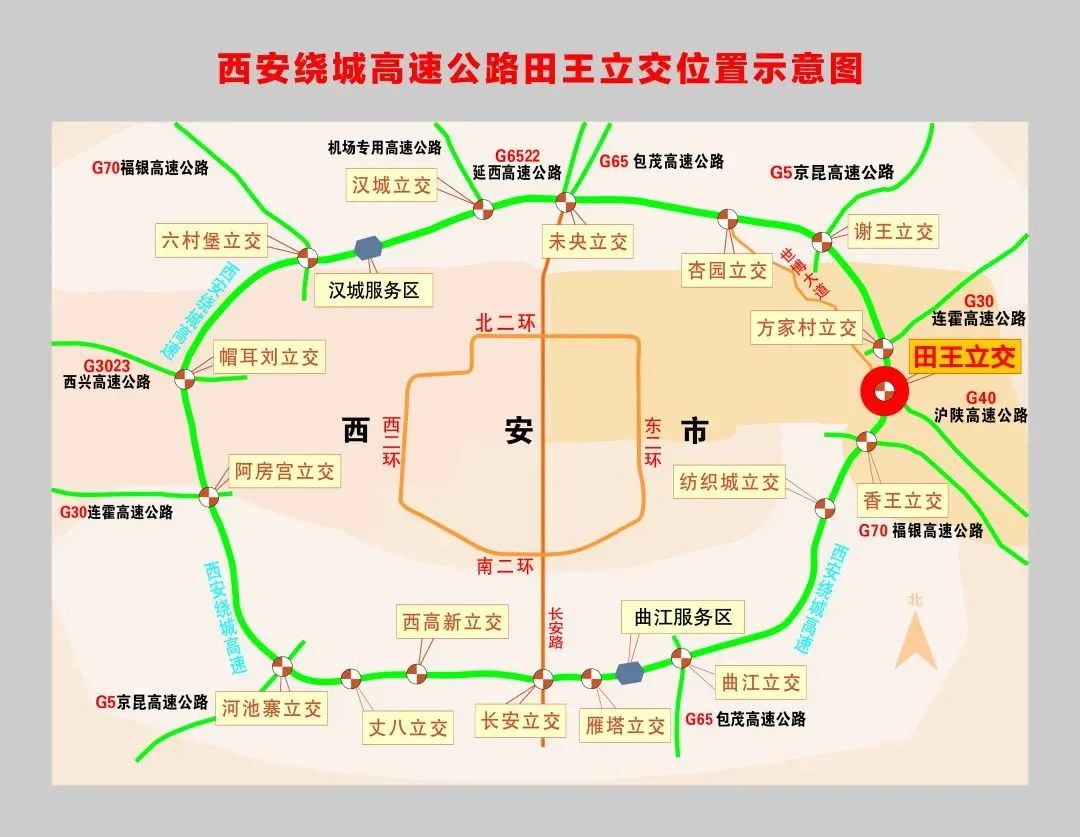 今日9時西安繞城高速田王收費站開通運營