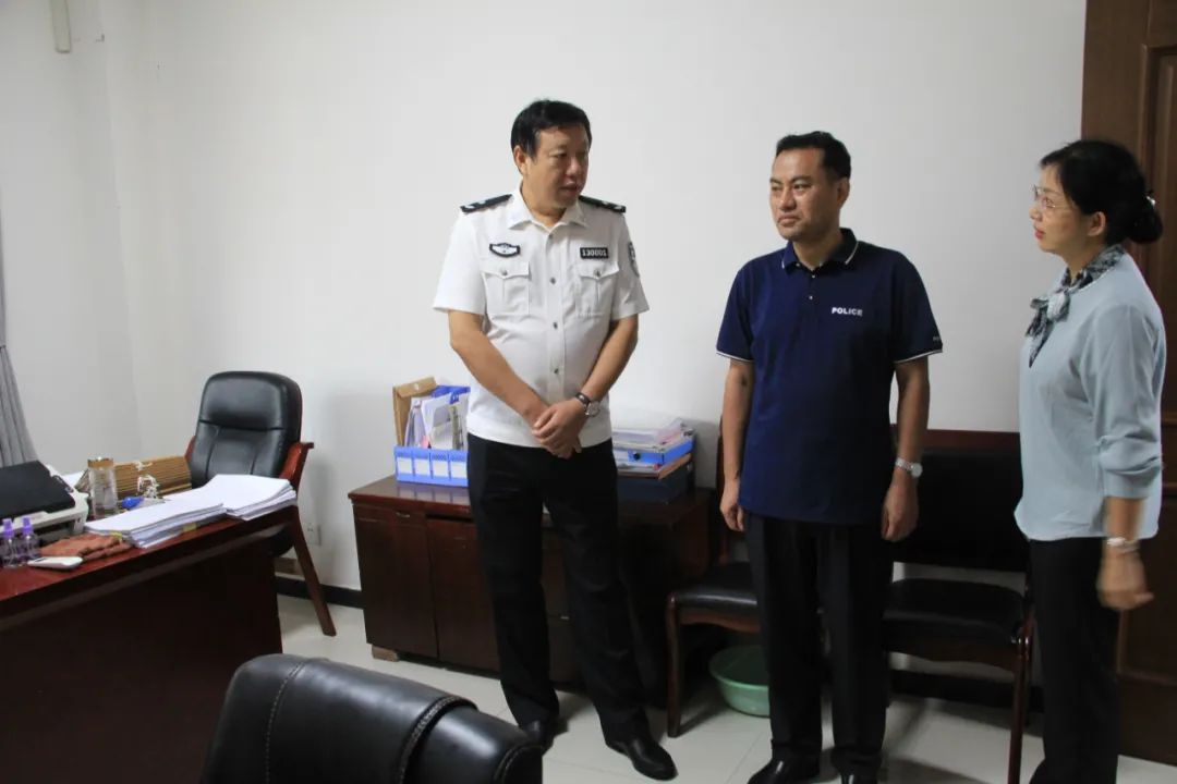 河北省高院法警总队总队长孟凡良一行到临漳法院调研指导法庭安保工作