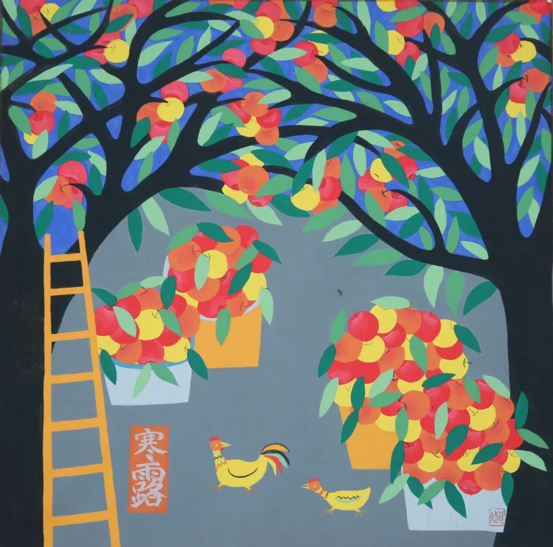 在吗想和你去看看金山农民画里的秋天