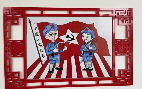 红色之旅小学生图画图片