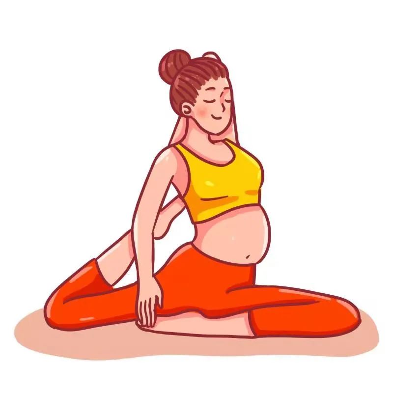 孕期瑜伽图片卡通图片