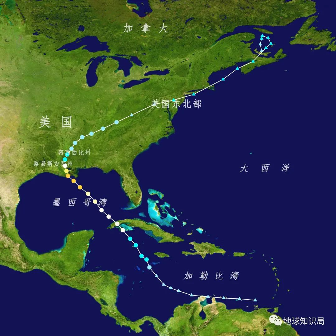 一组卫星拍摄对比图告诉你美国飓风有多强，民房被毁城市一片狼藉
