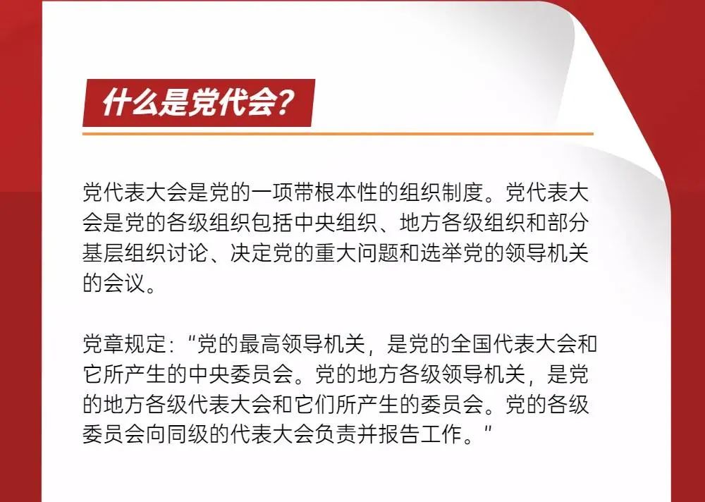 【聚焦党代会】党代会相关知识,快来一图速览!