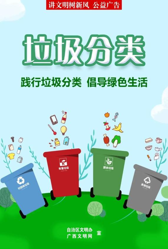 共同守护绿色家园积极倡导垃圾分类环保理念记心田垃圾分类在指尖2021