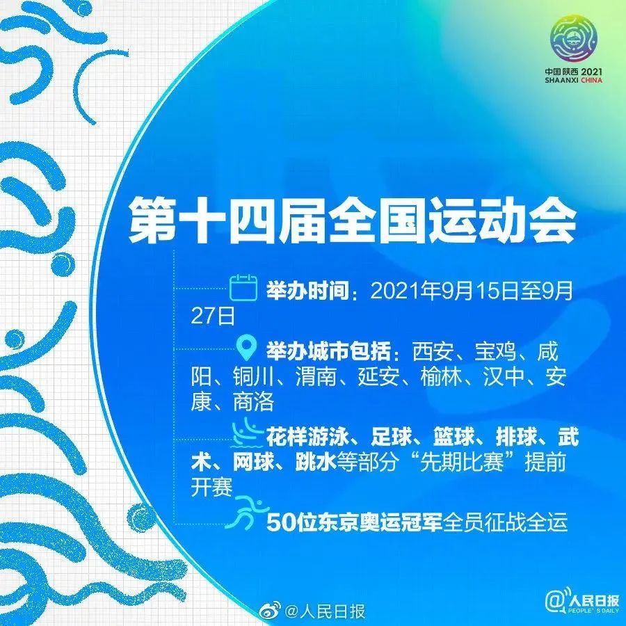 网信陕西 第十四届全运会将于9月15日开幕,部分"