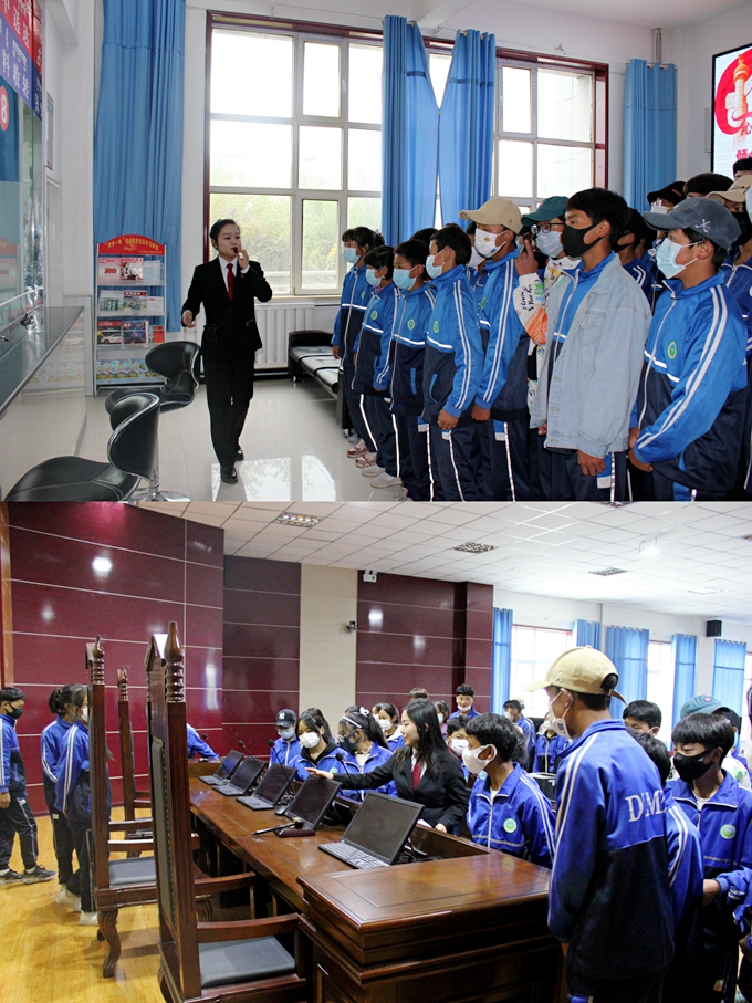 都兰法院开展了"法院公众开放日"活动,都兰县民族完全中学46名学生受