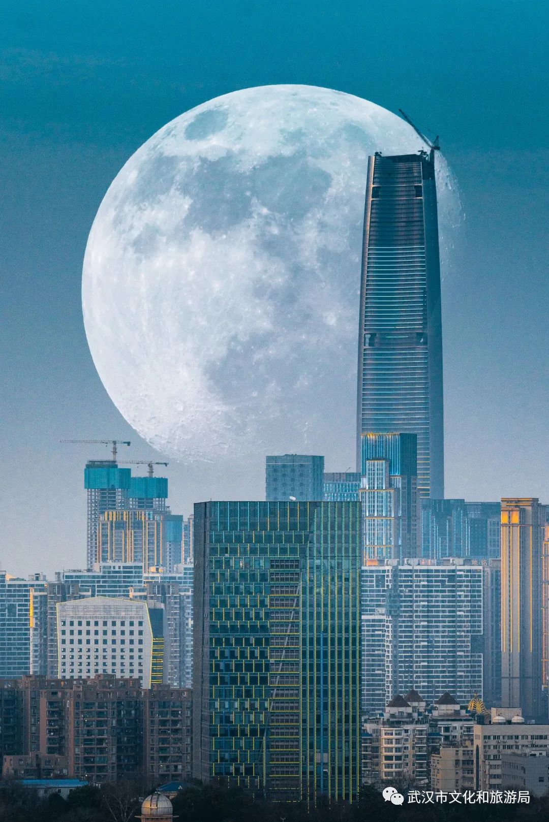 一轮圆月,陪伴着这座城市里的每一个人当你看着月亮,月亮也看着囊也