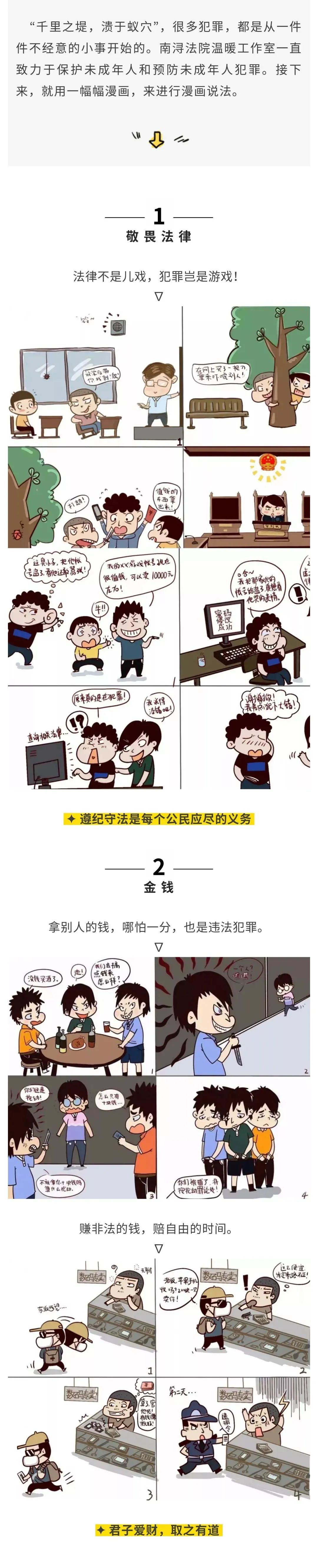 预防未成年人犯罪漫画说法