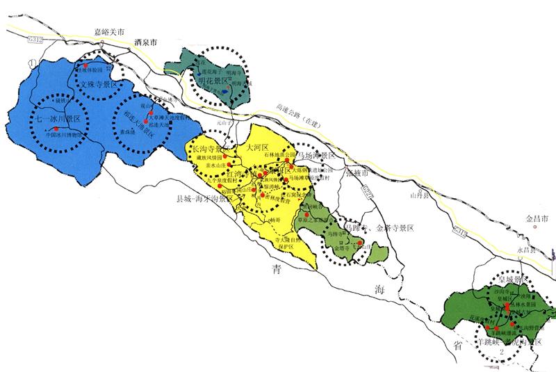 肃南县行政区划地图图片