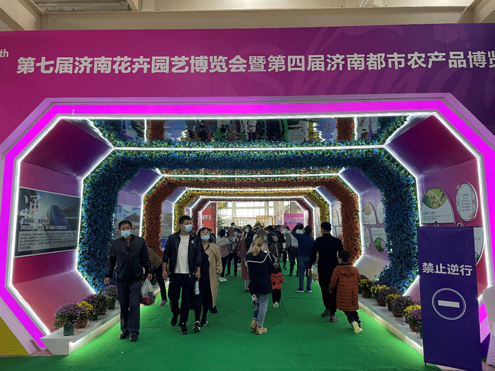 花博会主展馆花卉景观多姿多彩,吸引游客争相拍照_媒