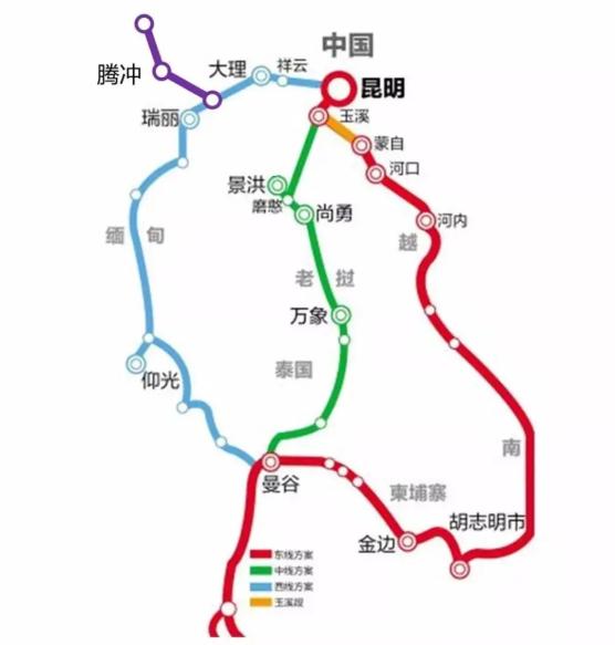 玉磨铁路景洪线路图图片