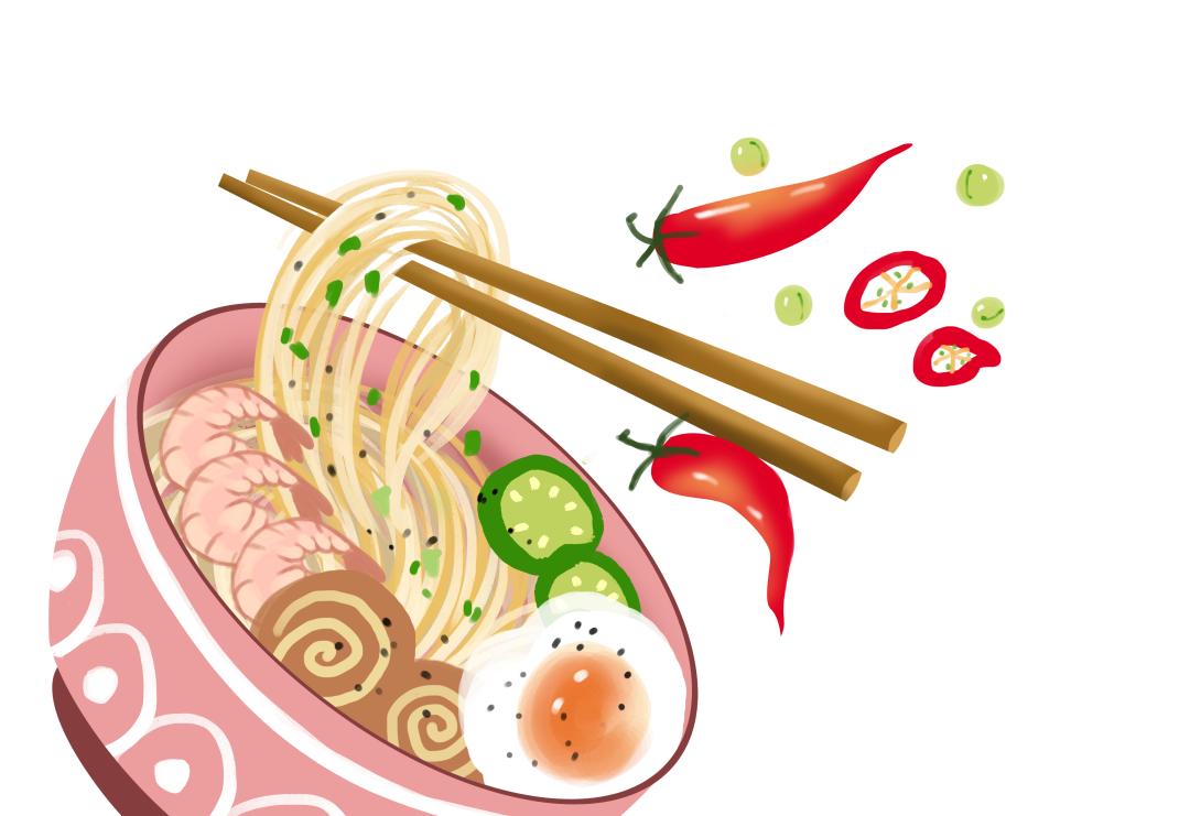 筷子夹菜简笔画图片