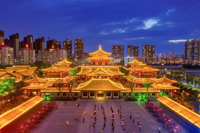 鲁博 摄△上阳宫城市书房,资料图// 顺着历史游西工-九洲池 //xi