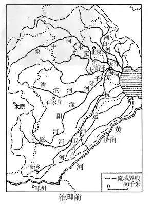 扩建,新建起截洪作用的大中型水库30多座;海河中下游地区开挖子牙新河