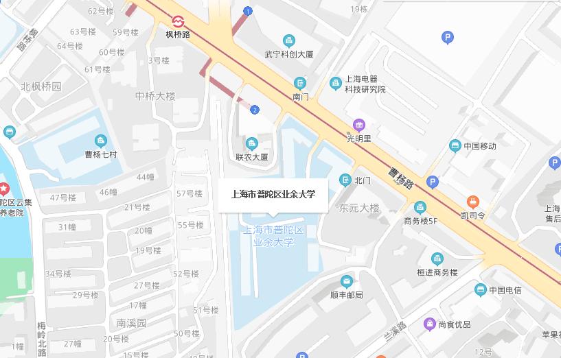 站)上車坐3站至清澗新村(公交站)下車→步行至上海市曹楊職業技術學校