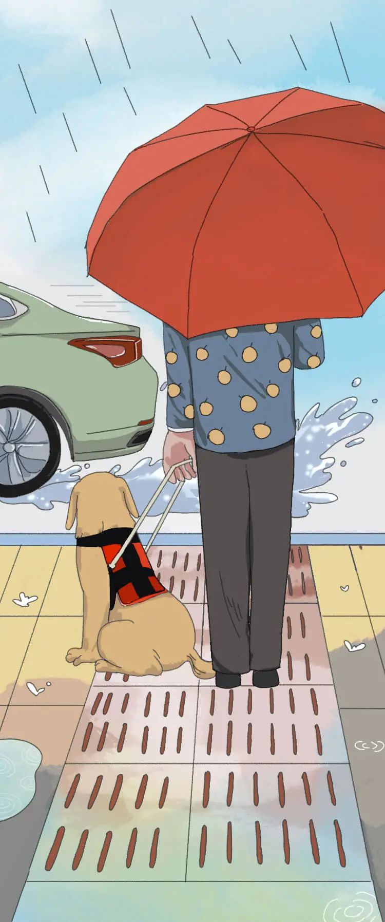 那只导盲犬哭了