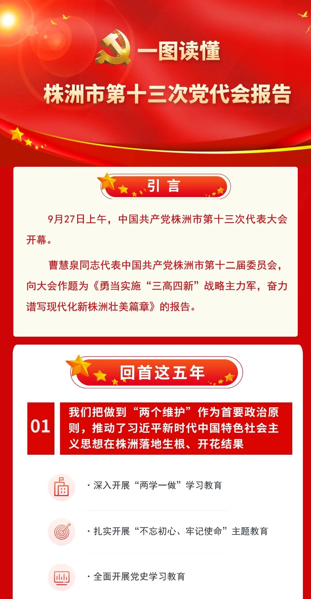 一图读懂 株洲市第十三次党代会报告