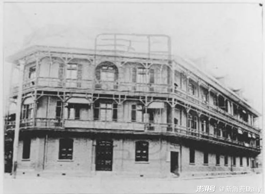 1911年时候位于现虹口区的汉璧礼咖啡屋外观 图源：上海图书馆·上海年华