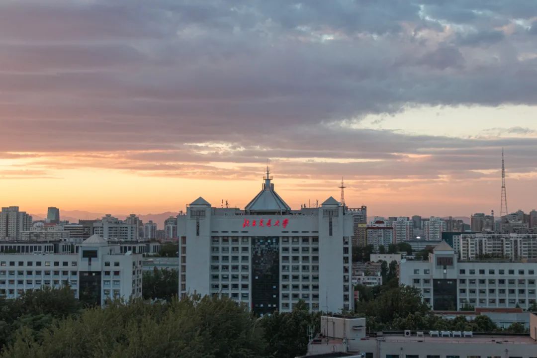 晖光氤氲,日落温柔步履闲适的,是猫儿在漫步鸟雀在校园呢喃染得云彩