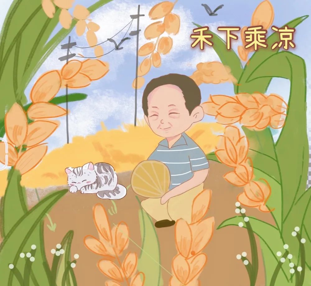 稻花香里画丰年小画家们用画笔勾勒丰收喜悦