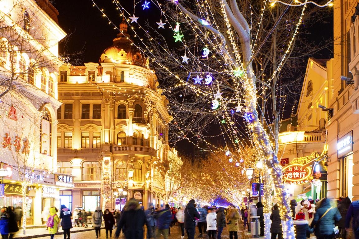 区(中央大街)凤凰山高山雪谷佳木斯抚远黑瞎子岛美轮美奂的冰雪美景