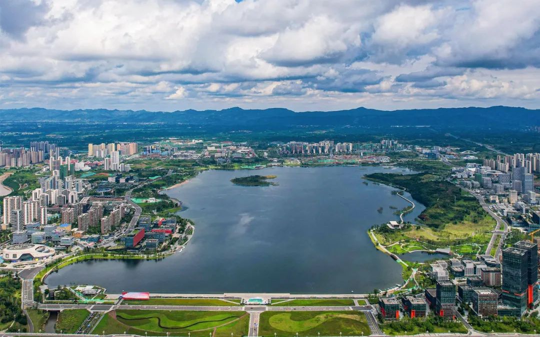 兴隆湖全景图图片