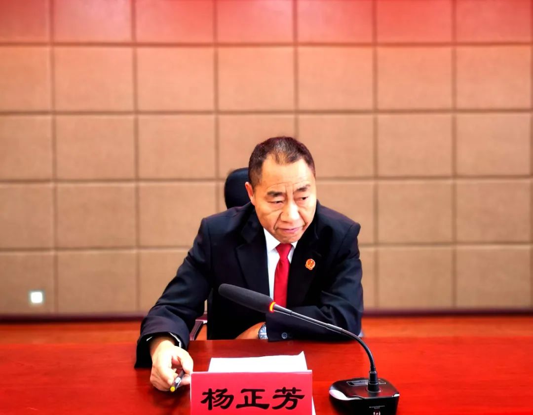 会议由人民陪审员办公室主任吴伯丽主持,院党组成员,副院长杨正芳出席