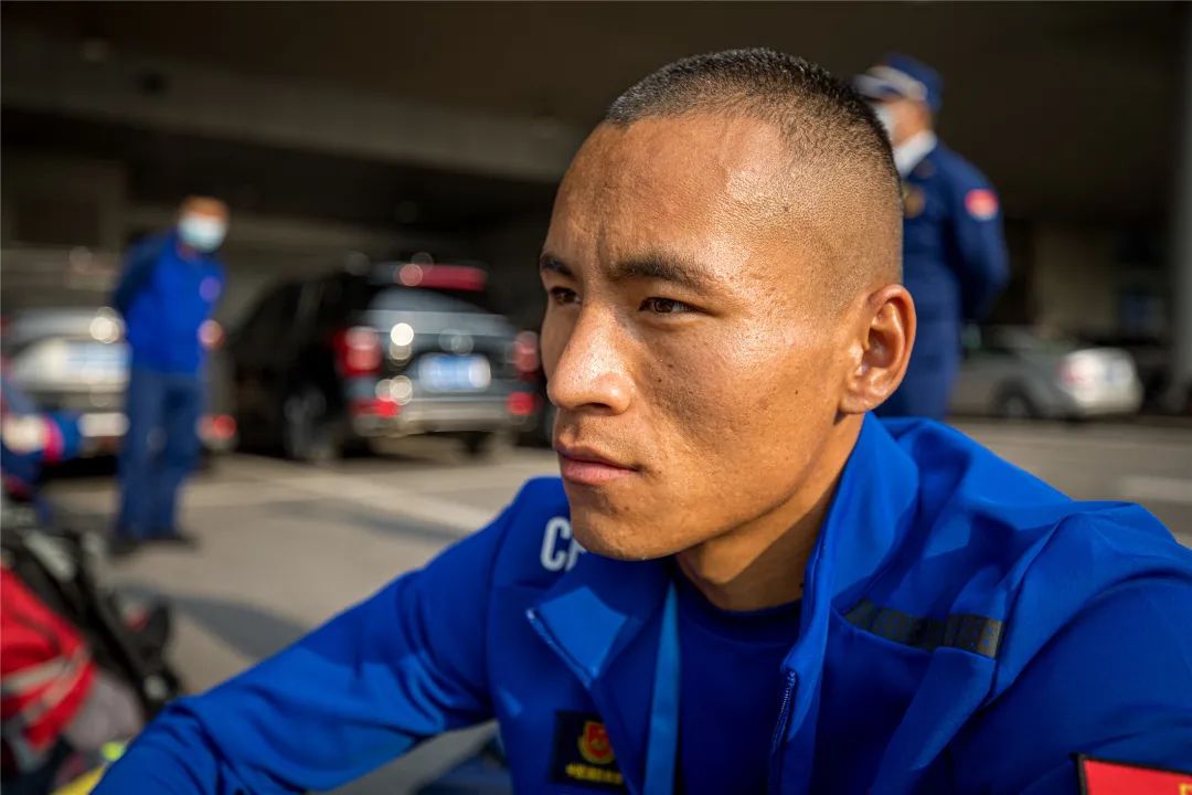 消防员张志顺的手