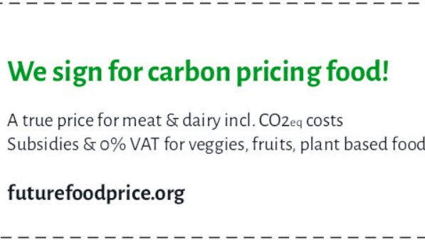 绿会国际部联署全球碳定价食品运动致多国首脑的公开信今日即将发布