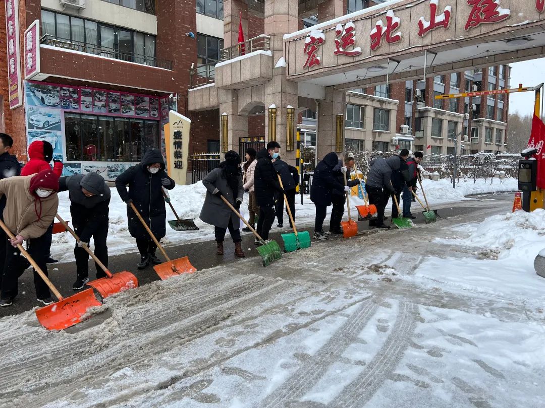 我为群众办实事 昌图法院组织干警到宏运小区清扫积雪