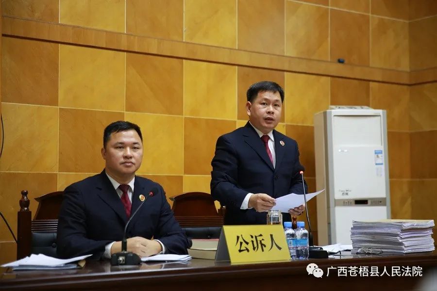 苍梧法检两长同庭履职开庭审理岑溪市人大常委会原副主任徐伟翔受贿案